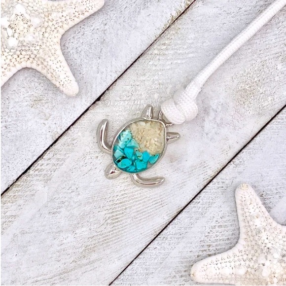 1 LEFT! 🏝 TURQUOISE SAND SEA TURTLE ROPE BRACELET - Picture 4 of 5